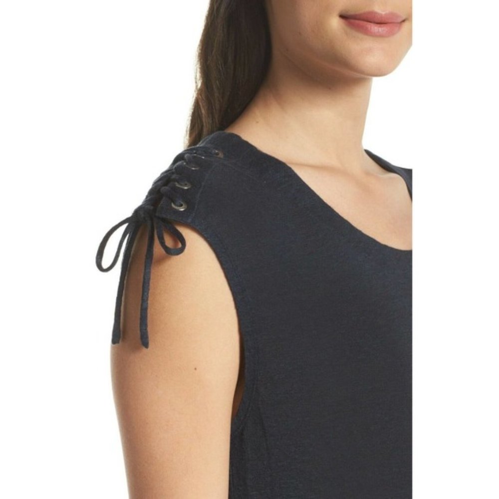 CAARA Grommet Lace-Up Tie On The Shoulder Dress Size XS - Picture 3 of 12